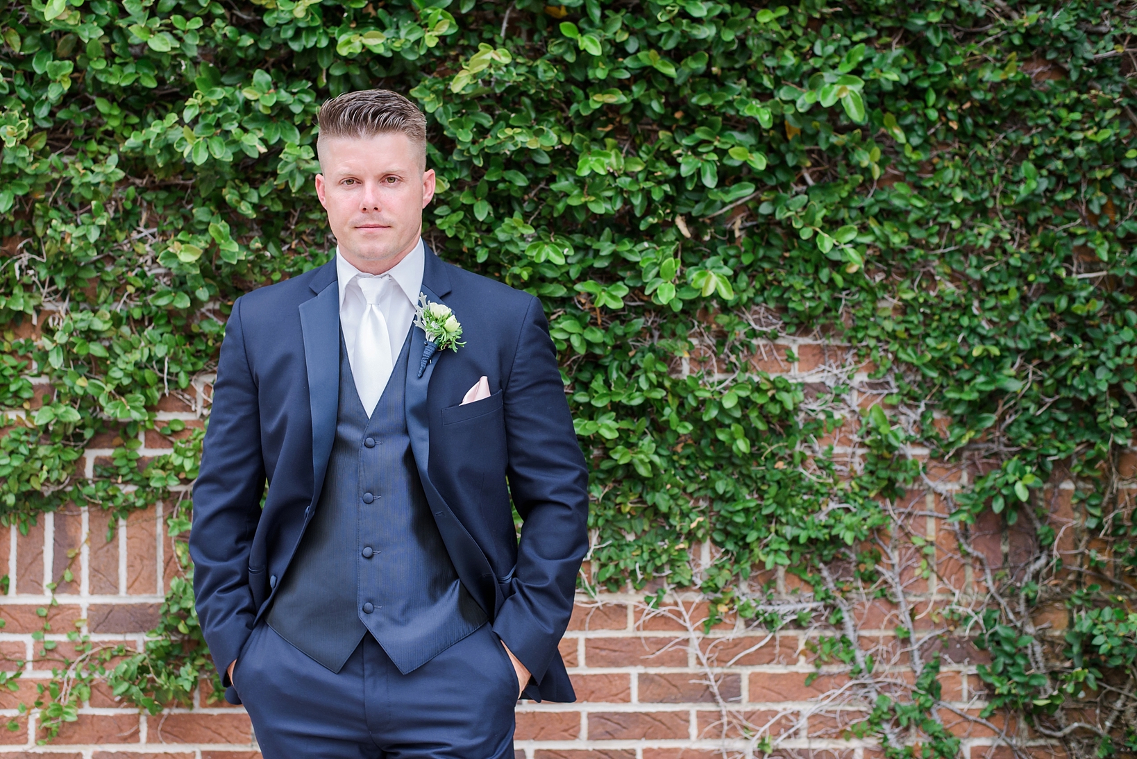 Groom portrait at the T Pepin Hospitality Centre