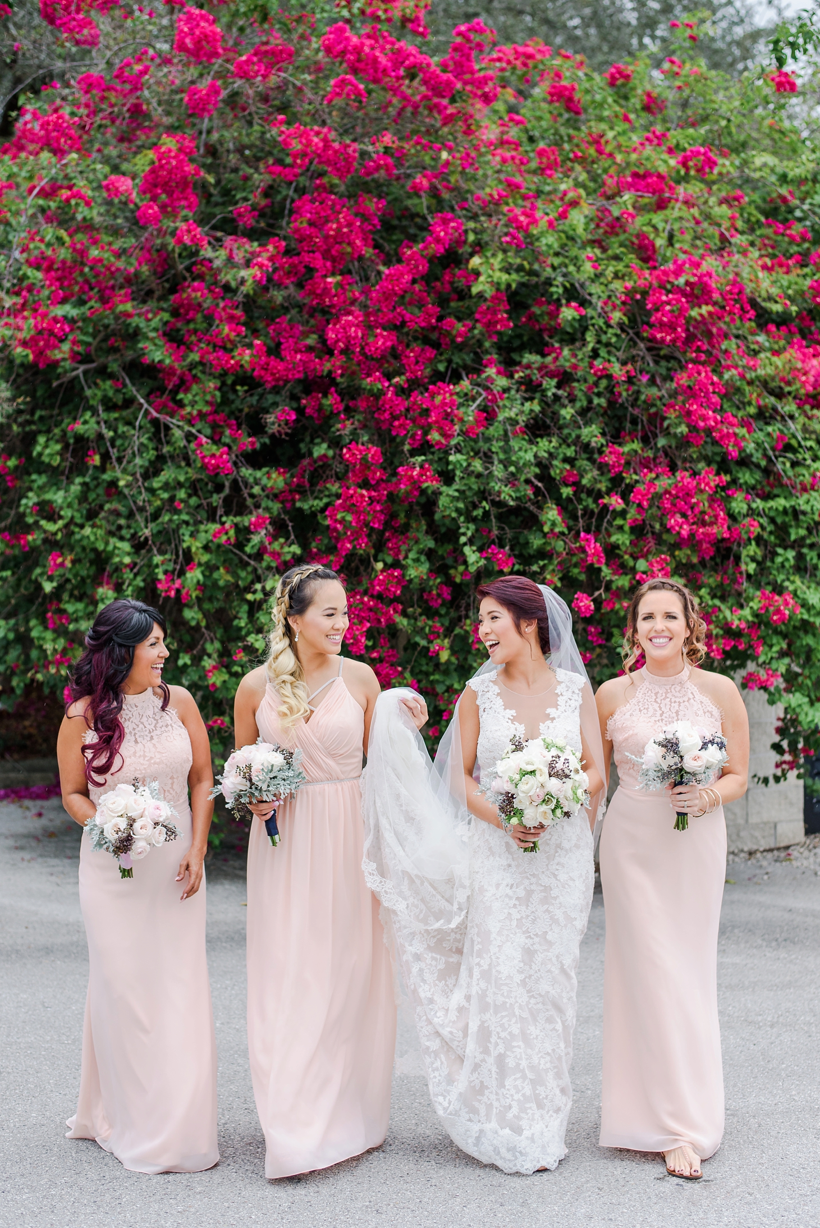 Bride and her bridesmaids by Sarah & Ben Photography