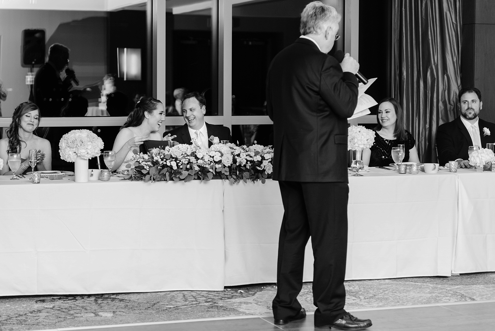 Father of the bride speech in black and white