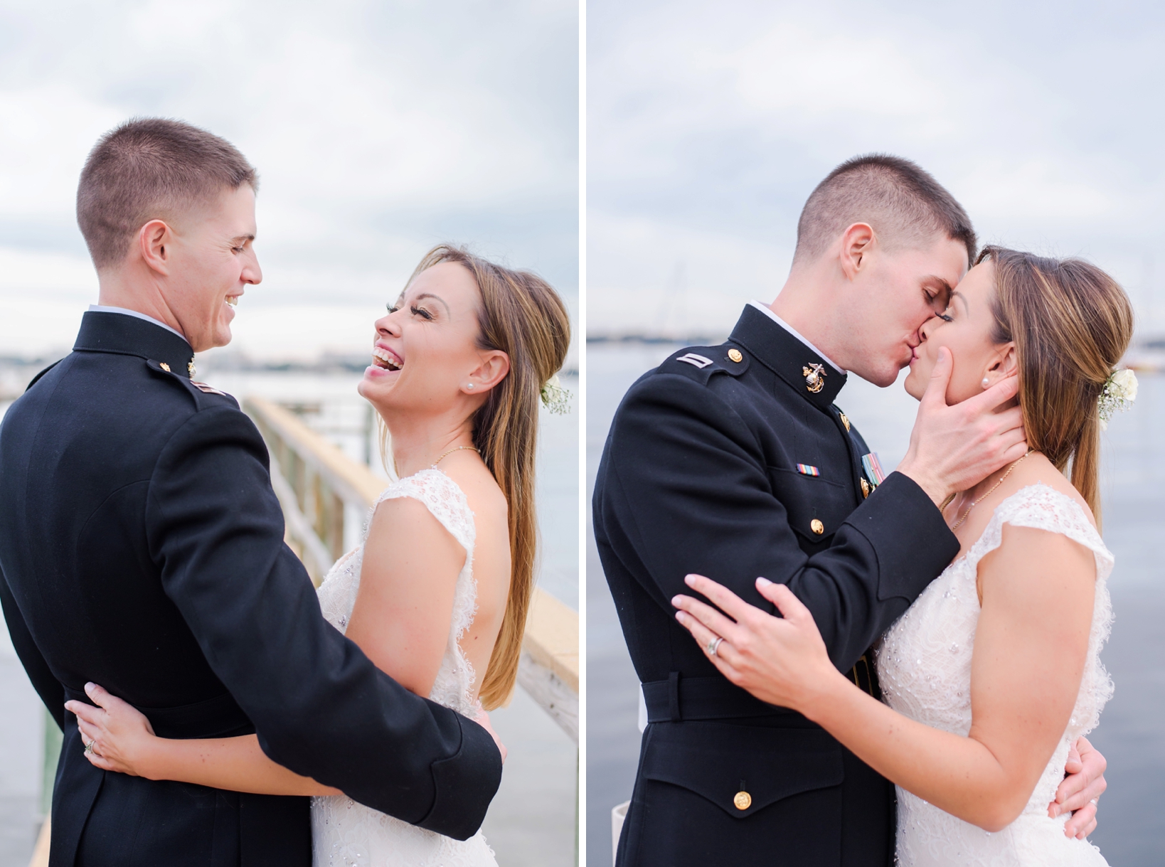 Candid moment of a bride and groom during the portraits by Sarah & Ben Photography