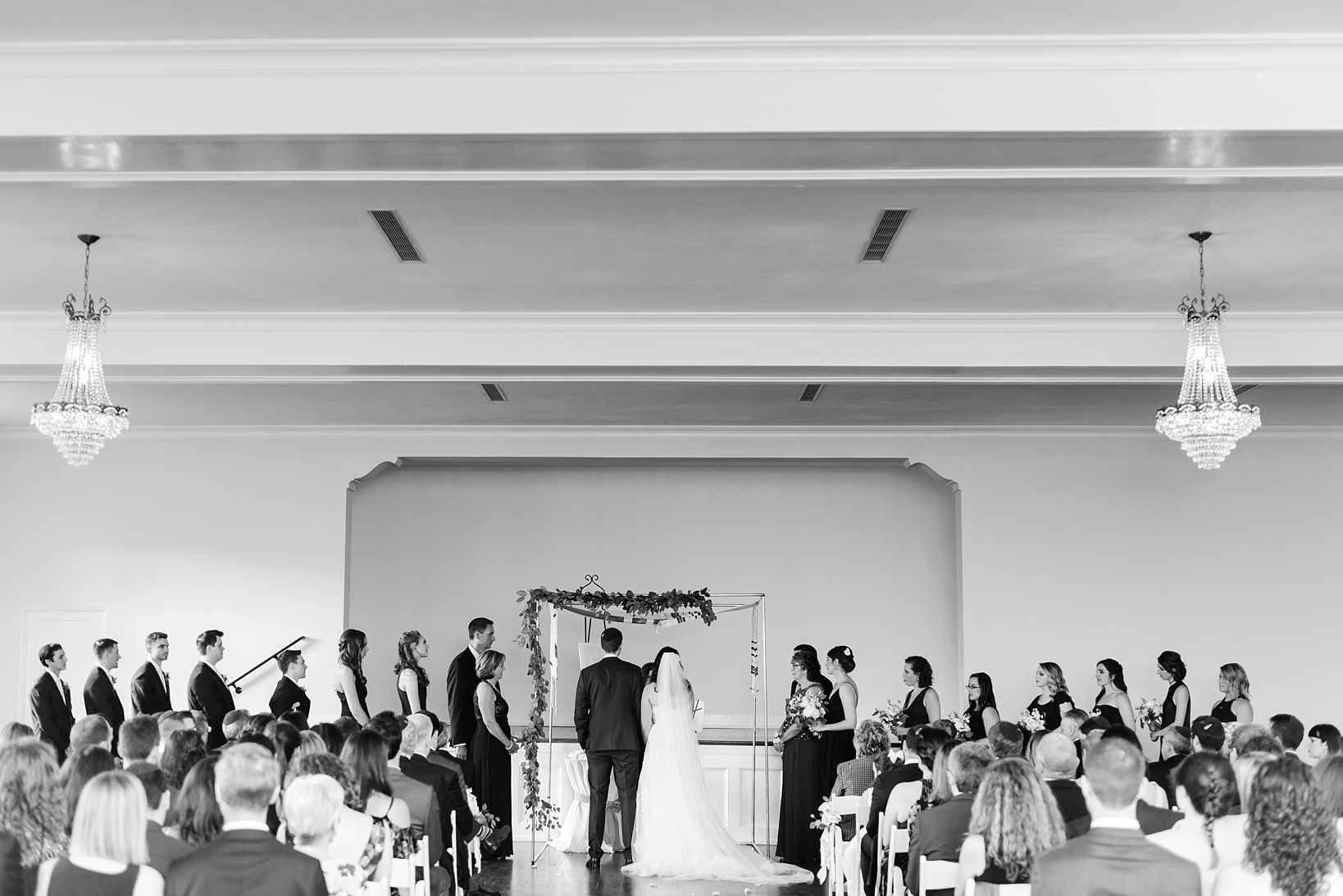 The wedding ceremony in the Orlo wedding venue in Tampa, Florida