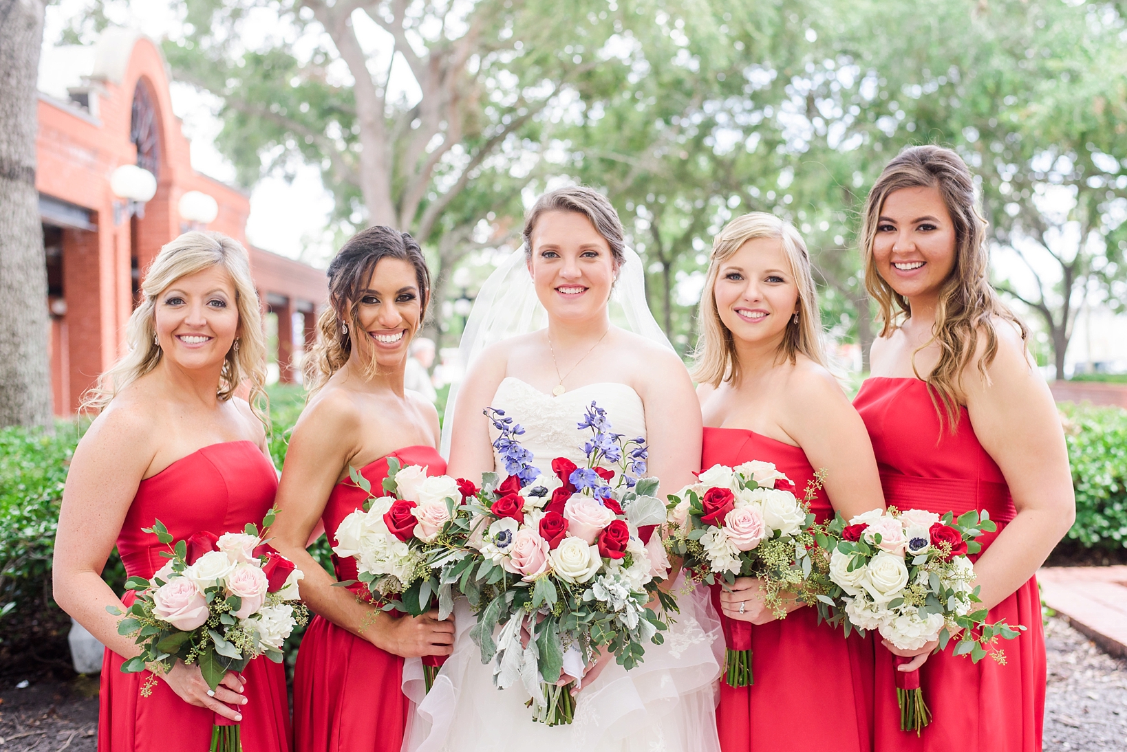 Classic portrait of the ladies of the bridal party