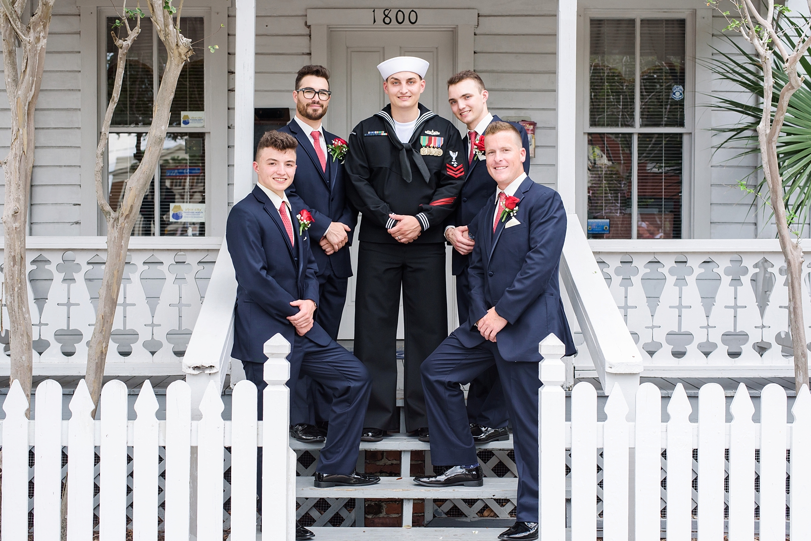 The groom and his groomsmen