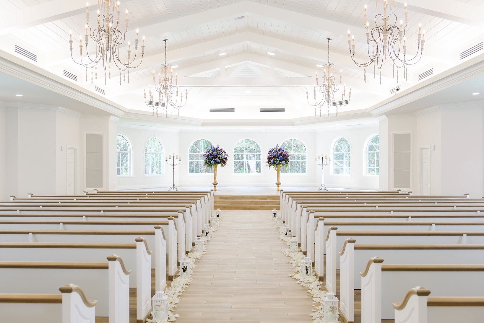 The Harborside Chapel before the guests arrive by Sarah & Ben Photography