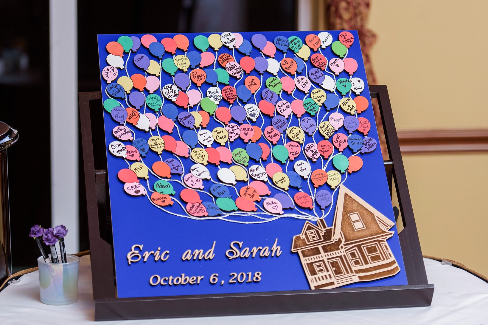The guest registry was a Disney themed Up piece of artwork by Sarah & Ben Photography