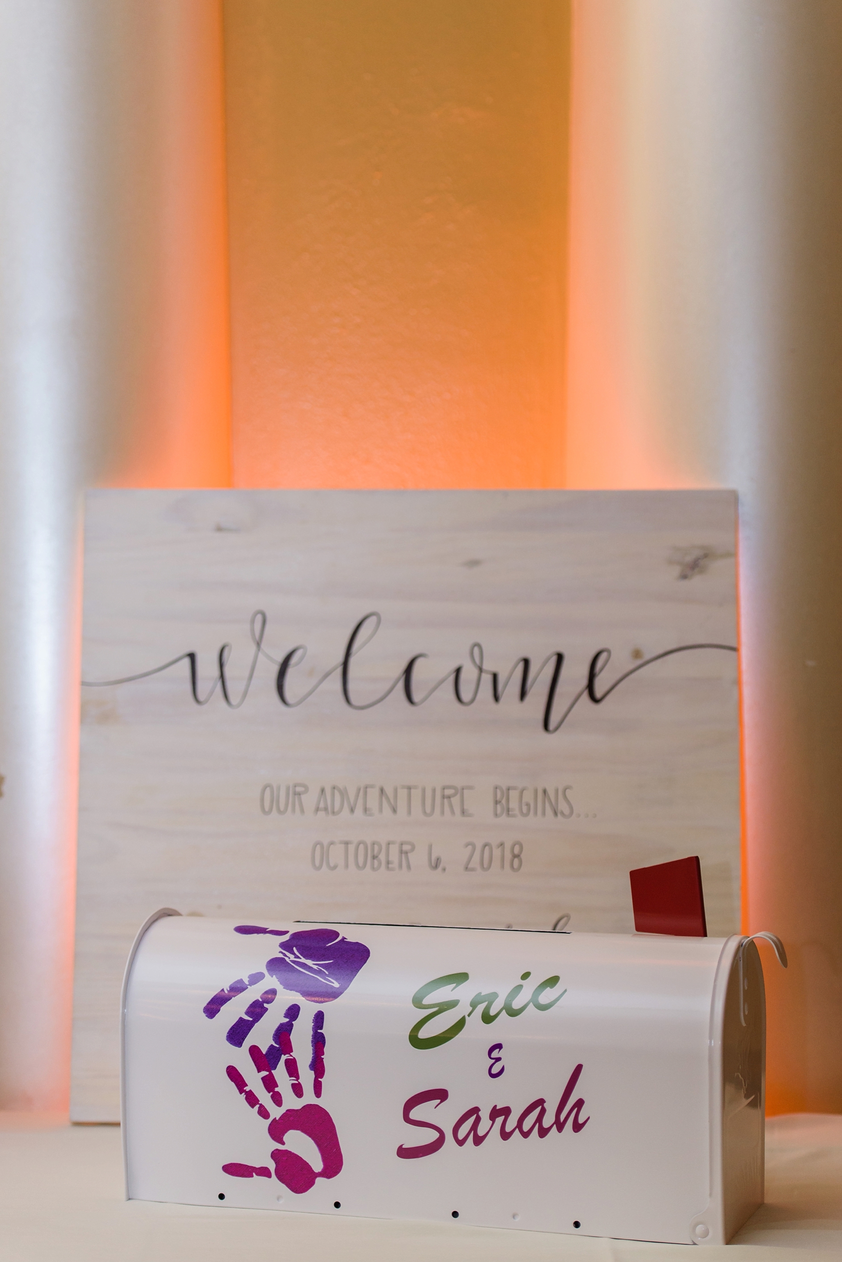 Gift and card box theme from Disney's Up at the reception by Sarah & Ben Photography