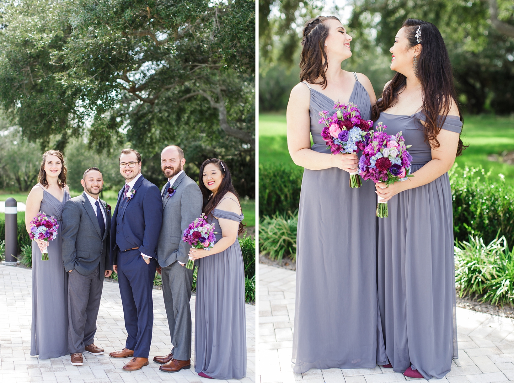 Groom with his bridal party that included both men and women by Sarah & Ben Photography