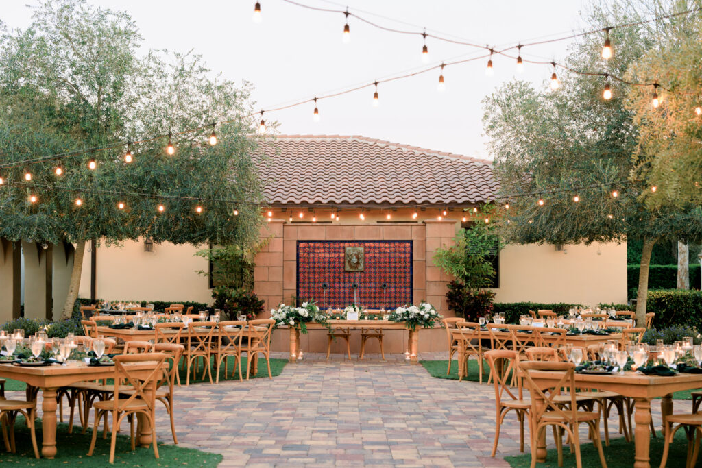 Mision Lago Ranch decorated for a high end wedding photographed by Sarah & Ben