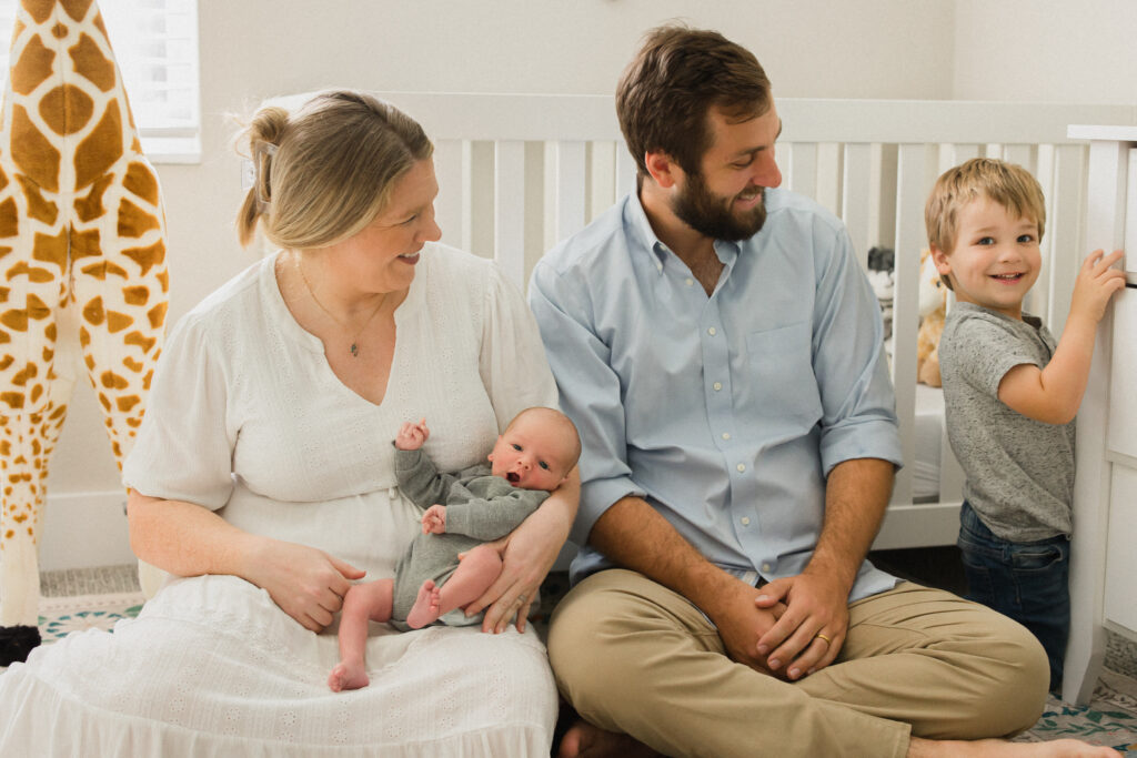 A Newborn/ Family session in South Tampa featuring a Family in their Nursery